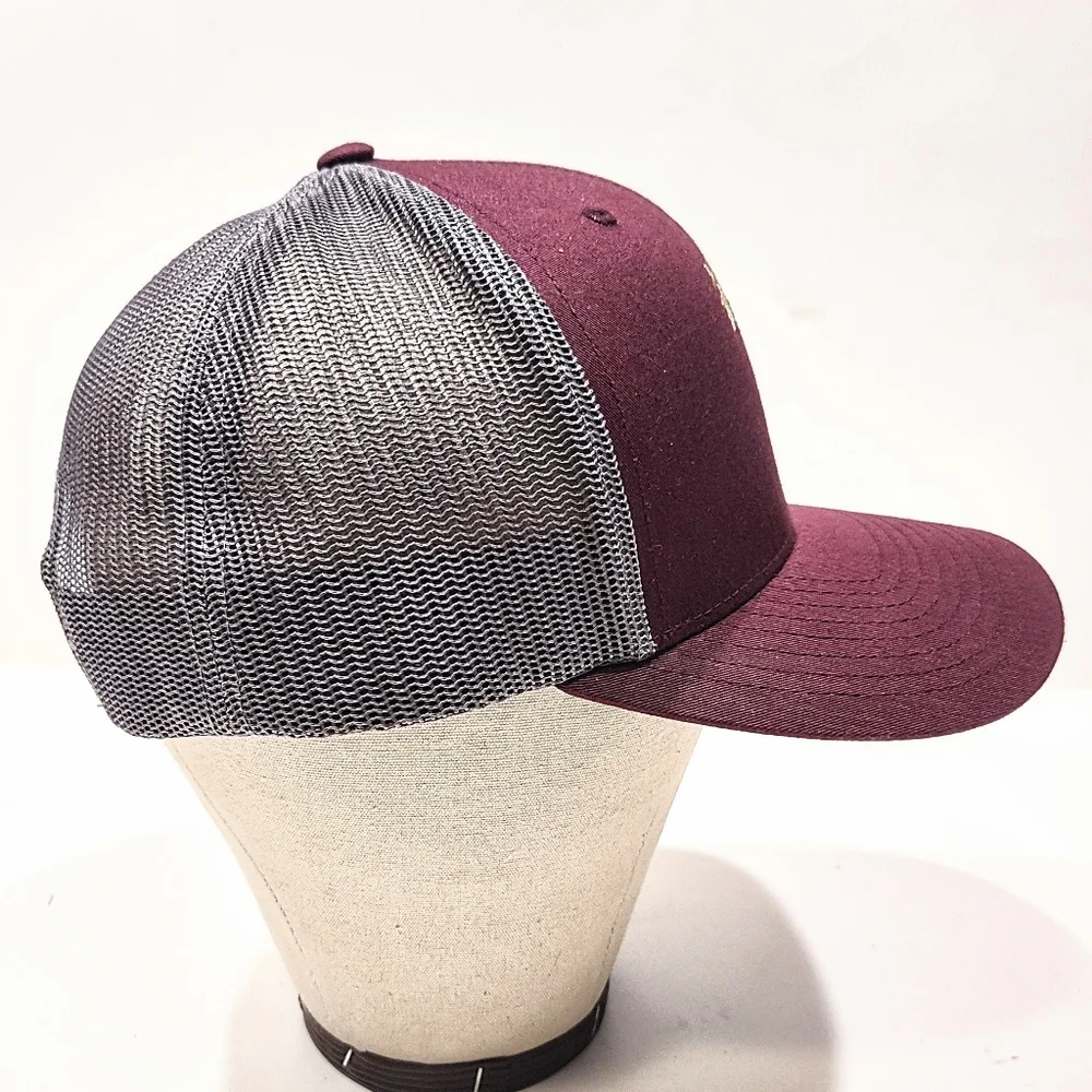 Liverpool FC Liver Bird Trucker Hat Burgundy Mesh Snapback Soccer Football Cap